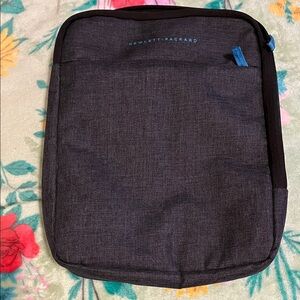 HP Dark Gray Laptop Bag with Blue Accents